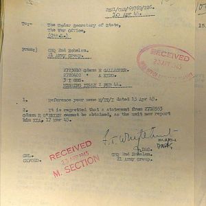 1st Battalion Irish Guards, Italy, Missing Personnel file