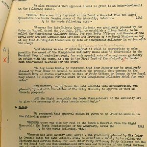 Procedure for the submission of recommendations for awards to the Merchant Navy