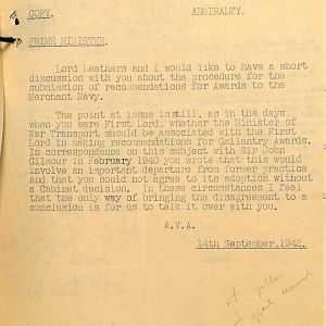 Procedure for the submission of recommendations for awards to the Merchant Navy