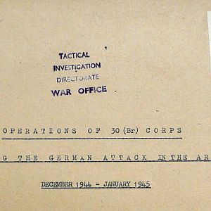 German attack in the Ardennes: Operation by 30 Corps