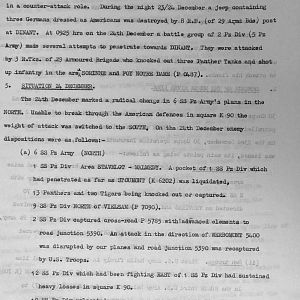 German attack in the Ardennes: Operation by 30 Corps