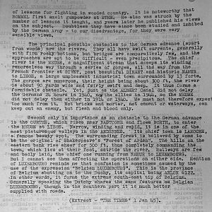 German attack in the Ardennes: Operation by 30 Corps