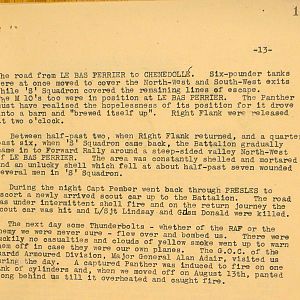 3rd Tank Battalion Scots Guards 20 Jul 1944 - 8 May 1945