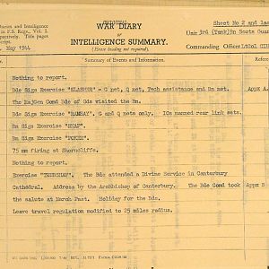 May War Diary, 3 Tank Battalion Scots Guards 1944