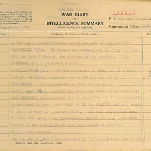 August War Diary, 3 Tank Battalion Scots Guards 1944