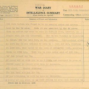 August War Diary, 3 Tank Battalion Scots Guards 1944