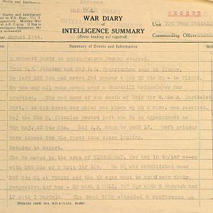 August War Diary, 3 Tank Battalion Scots Guards 1944