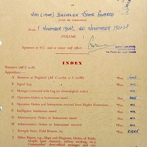 November War Diary, 3 Tank Battalion Scots Guards 1944