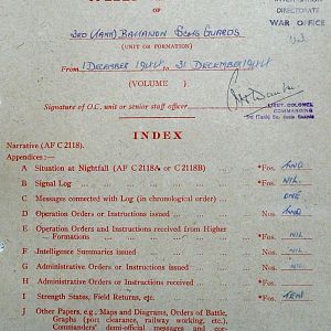 December War Diary, 3 Tank Battalion Scots Guards 1944