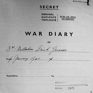 January War Diary, 3 Irish Guards, 1943