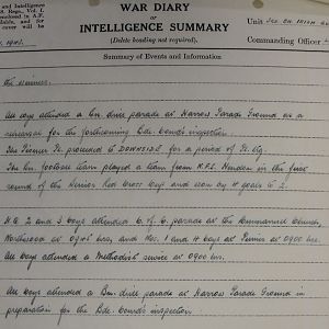 January War Diary, 3 Irish Guards, 1943