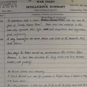 January War Diary, 3 Irish Guards, 1943