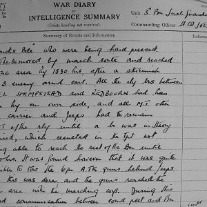 March War Diary, 3rd Battalion Irish Guards, 1943