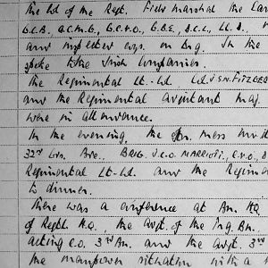 September War Diary, 3rd Battalion Irish Guards, 1943