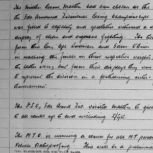 November War Diary, 3rd Battalion Irish Guards, 1943