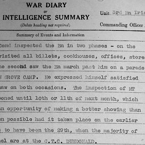 December War Diary, 3rd Battalion Irish Guards, 1943