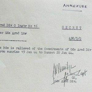 January War Diary, G Branch Guards Armoured Division, 1944