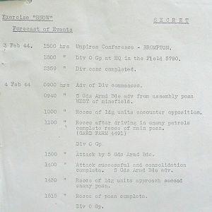 January War Diary, G Branch Guards Armoured Division, 1944