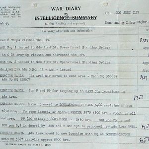 February War Diary, G Branch Guards Armoured Division, 1944