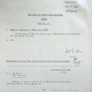 May War Diary, G Branch Guards Armoured Division, 1944