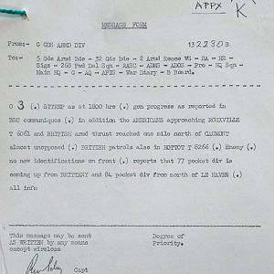 June War Diary, G Branch Guards Armoured Division, 1944