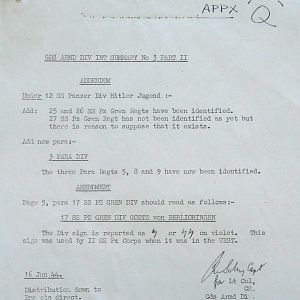 June War Diary, G Branch Guards Armoured Division, 1944