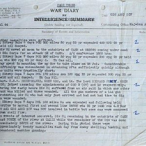 July War Diary, G Branch Guards Armoured Division, 1944