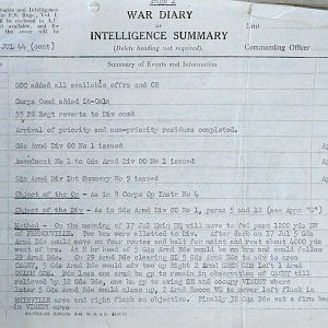 July War Diary, G Branch Guards Armoured Division, 1944