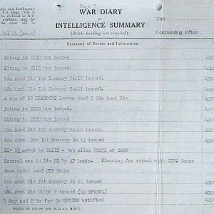 July War Diary, G Branch Guards Armoured Division, 1944