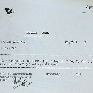 July War Diary, Guards Armoured Division, G Branch, 1944