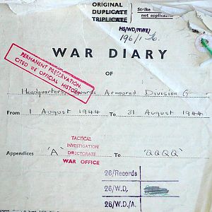 August War Diary, Guards Armoured Division, G Branch, 1944