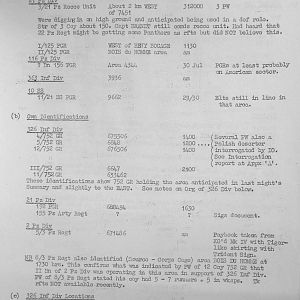 August War Diary, Guards Armoured Division, G Branch, 1944