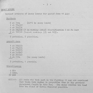 August War Diary, Guards Armoured Division, G Branch, 1944