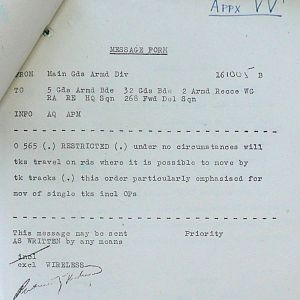 August War Diary, Guards Armoured Division, G Branch, 1944