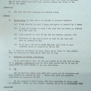 August War Diary, Guards Armoured Division, G Branch, 1944