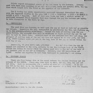 August War Diary, Guards Armoured Division, G Branch, 1944