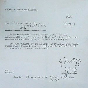 August War Diary, Guards Armoured Division, G Branch, 1944