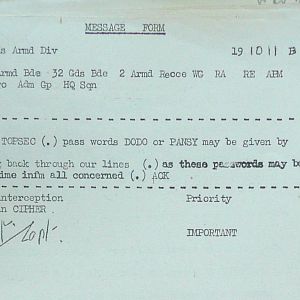 August War Diary, Guards Armoured Division, G Branch, 1944