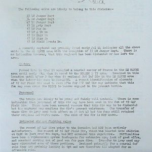 August War Diary, Guards Armoured Division, G Branch, 1944
