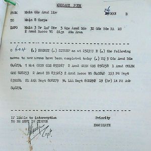 August War Diary, Guards Armoured Division, G Branch, 1944