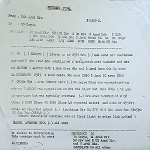 August War Diary, Guards Armoured Division, G Branch, 1944