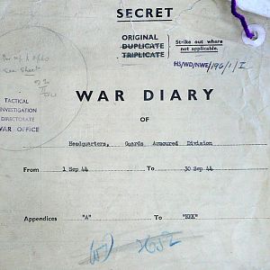 September War Diary, Guards Armoured Division, G Branch, 1944