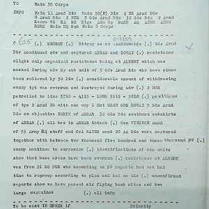 September War Diary, Guards Armoured Division, G Branch, 1944