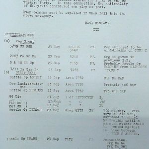 September War Diary, Guards Armoured Division, G Branch, 1944