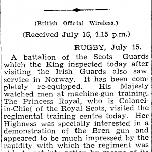 Royal Visits to Troops, July 1940