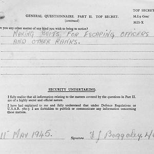 BAGGALEY, Frederick James, 2734316, Lance Corporal, 2nd Battalion WELSH GUARDS, Captured France, 25 May 1940 - WO 344-13-2