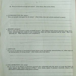 MAISEY, Hubert Gerald, 4073926, P.S.M., 1st Battalion WELSH GUARDS, Captured France, 29 May 1940 - WO 344-208-1