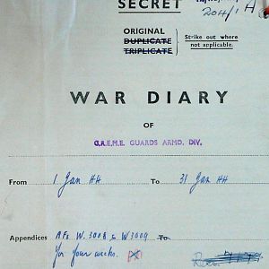 January War Diary, Guards Armoured Division C.R.E.M.E., 1944