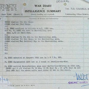 June War Diary, Guards Armoured Division C.R.E.M.E., 1944