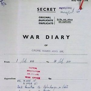 September War Diary, Guards Armoured Division C.R.E.M.E., 1944